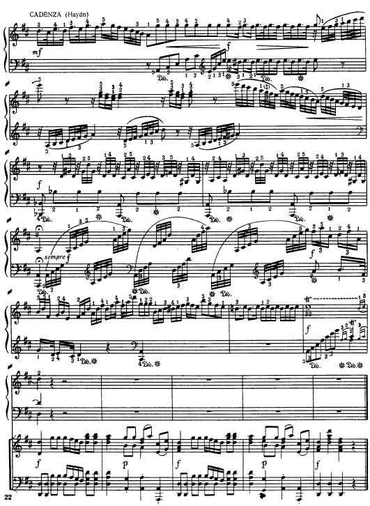 D大调第十一钢琴协奏曲 Piano Concerto No.11 in D Major钢琴谱