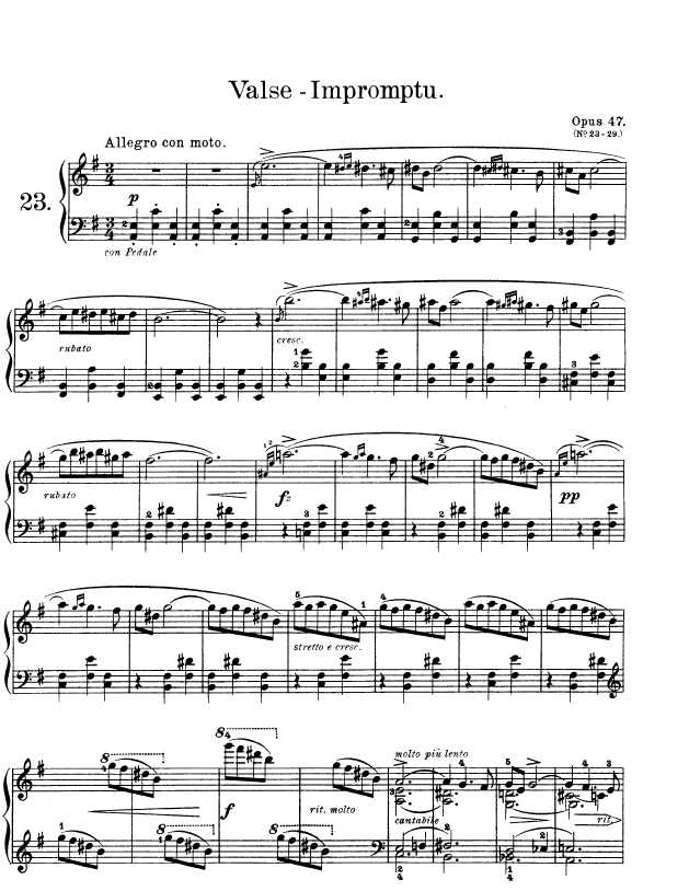 Lyric Pieces, Op.47, No.1钢琴谱