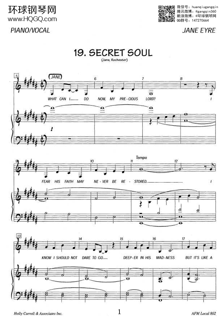 19.SECRET SOUL钢琴谱