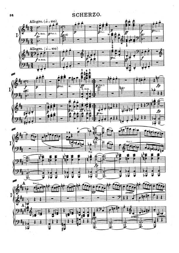 D大调第二交响曲 Symphony No.2 in D Major Op.36钢琴谱