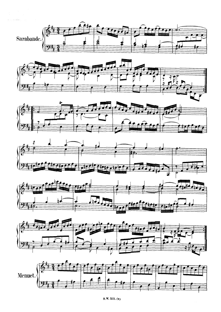 法国组曲 French Suites BWV 812钢琴谱