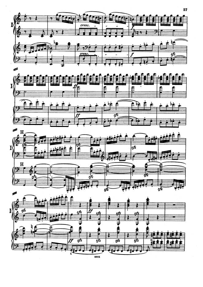 C大调第一交响曲 Symphony No.1 in C Major Op.21钢琴谱