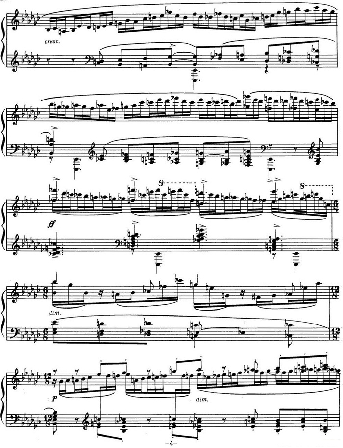 拉赫玛尼诺夫 音画练习曲5或6 Etudes tableaux Op.33 No.5钢琴谱