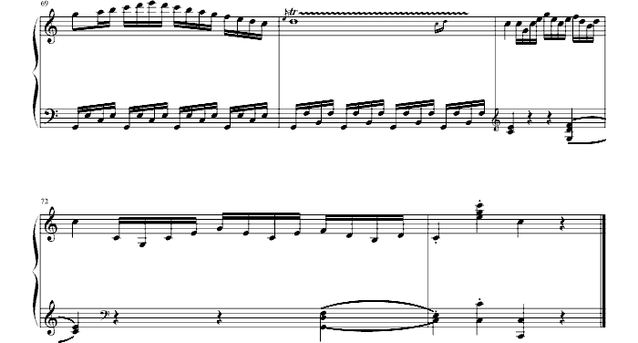 C大调奏鸣曲钢琴谱