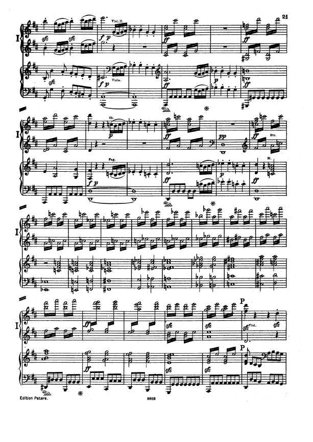 D大调第二交响曲 Symphony No.2 in D Major Op.36钢琴谱