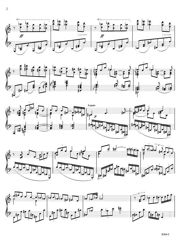 第八钢琴奏鸣曲 Piano Sonata No.8 S.364a Ornstein, Leo 里奥·奥恩斯坦钢琴谱