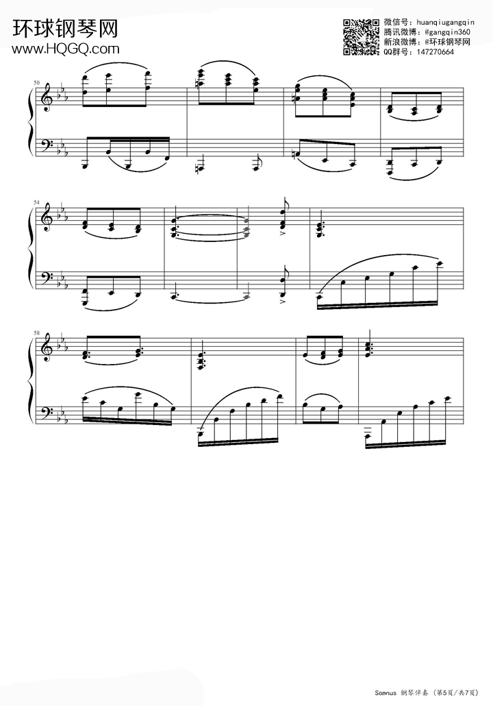 Somnus钢琴谱