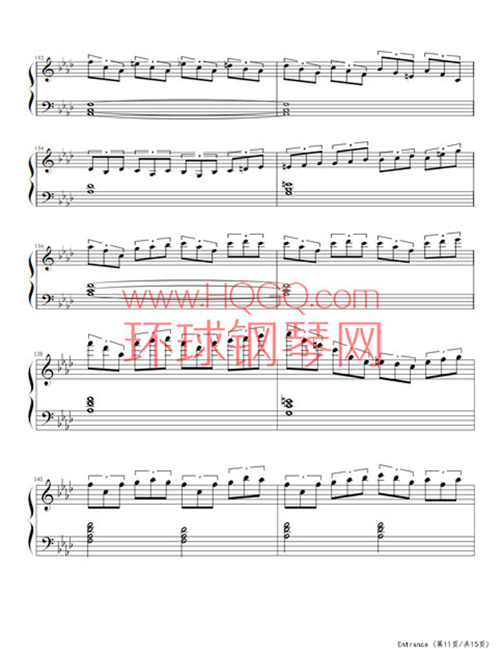 Entrance钢琴谱