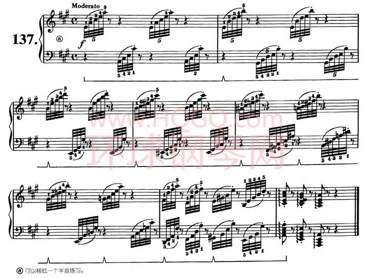 车尔尼821钢琴八小节练习曲160首钢琴谱