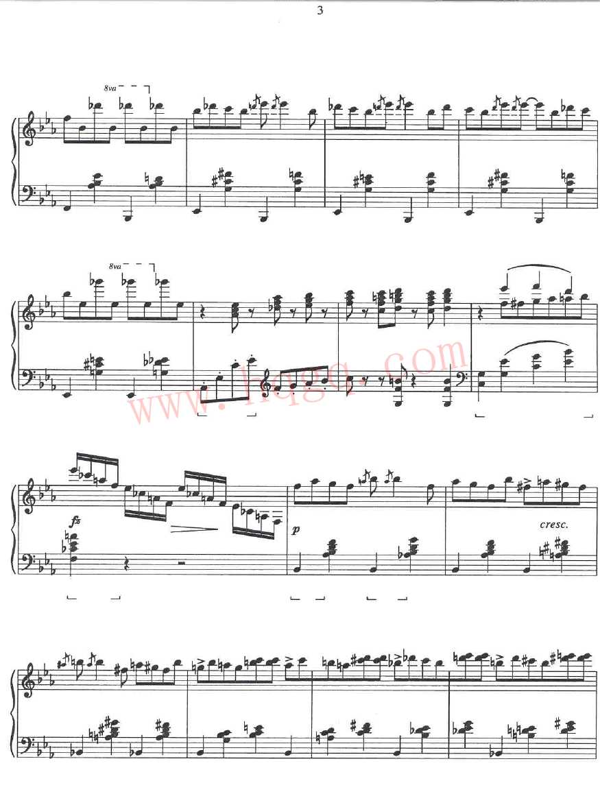 格什温练习曲 Gershwin Etudes钢琴谱