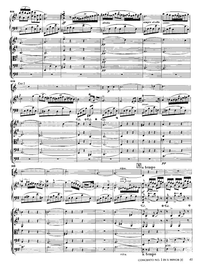 e小调第一钢琴协奏曲 Op.11 Piano Concerto No.1 in e Minor Op.11钢琴谱