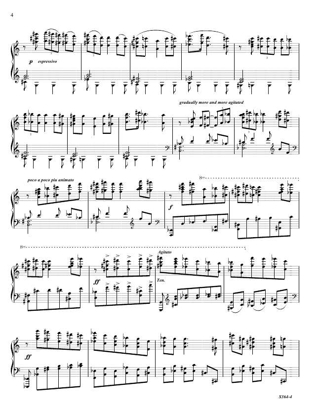 第八钢琴奏鸣曲 Piano Sonata No.8 S.364a Ornstein, Leo 里奥·奥恩斯坦钢琴谱