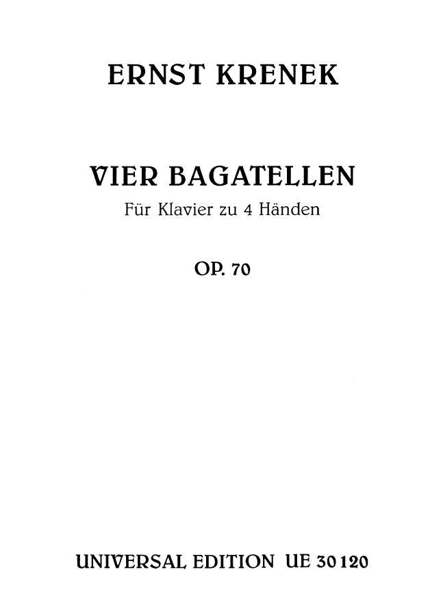 4首小品 Vier Bagatellen Op.70钢琴谱