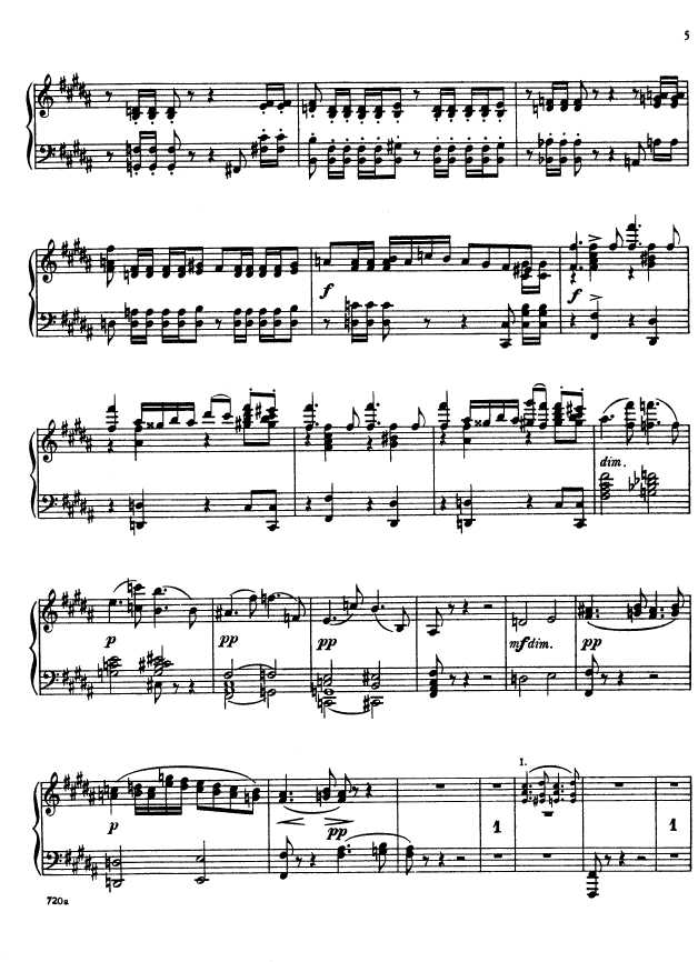 叙事曲 Ballade for Piano and Orchestra Op.19钢琴谱