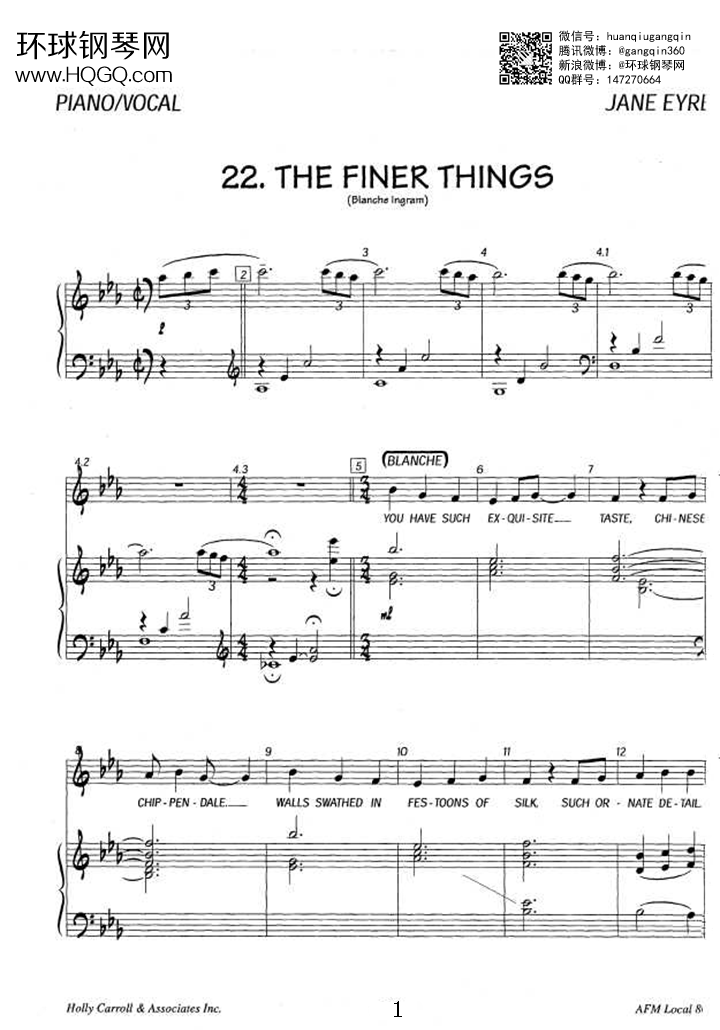 22.THE FINER THINGS钢琴谱