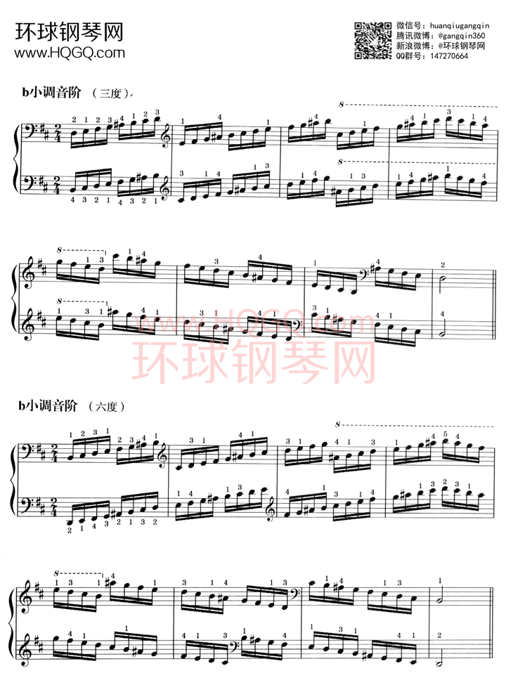 A1 音阶、琶音钢琴谱