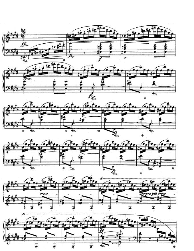 e小调第一钢琴协奏曲 Op.11 Piano Concerto No.1 in e Minor Op.11钢琴谱