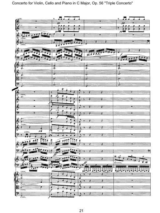 C大调三重协奏曲 Triple Concerto in C Major Op.56钢琴谱