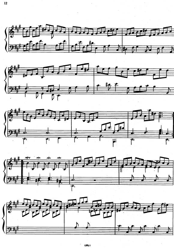 A大调第一组曲 Suite No.1 in A Major HWV 426钢琴谱