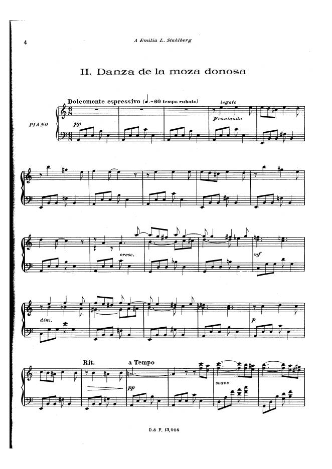 阿根廷舞曲 Danzas Argentinas Op.2钢琴谱