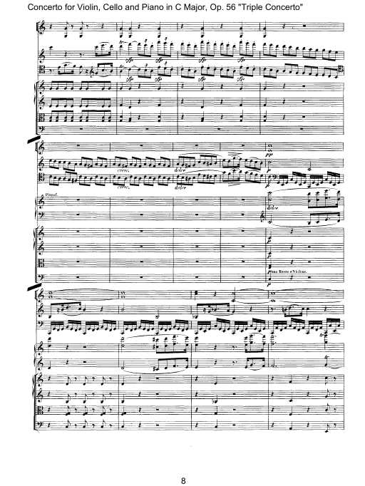 C大调三重协奏曲 Triple Concerto in C Major Op.56钢琴谱