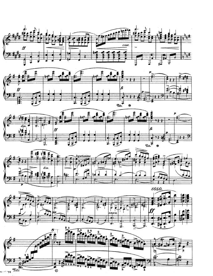 e小调第一钢琴协奏曲 Op.11 Piano Concerto No.1 in e Minor Op.11钢琴谱