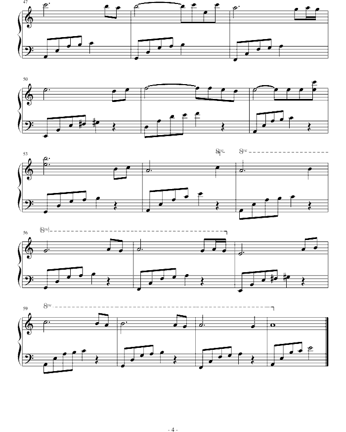 失恋进行曲钢琴谱