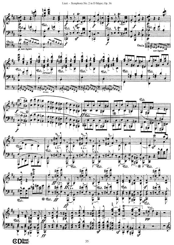 D大调第二交响曲 Symphony No.2 in D Major Op.36钢琴谱