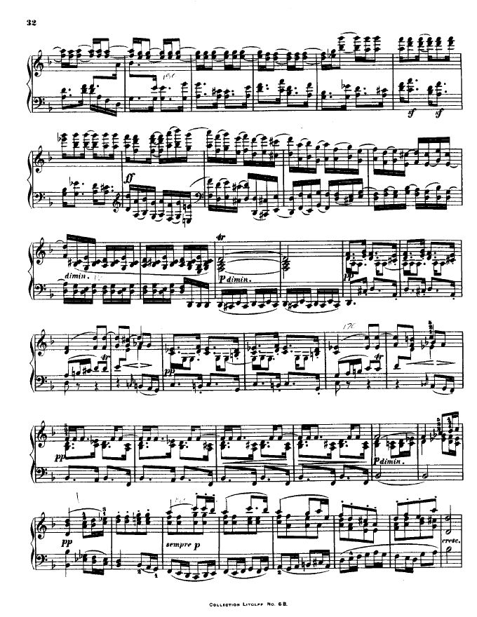 F大调第七弦乐四重奏 String Quartet No.7 in F Major Op.59钢琴谱