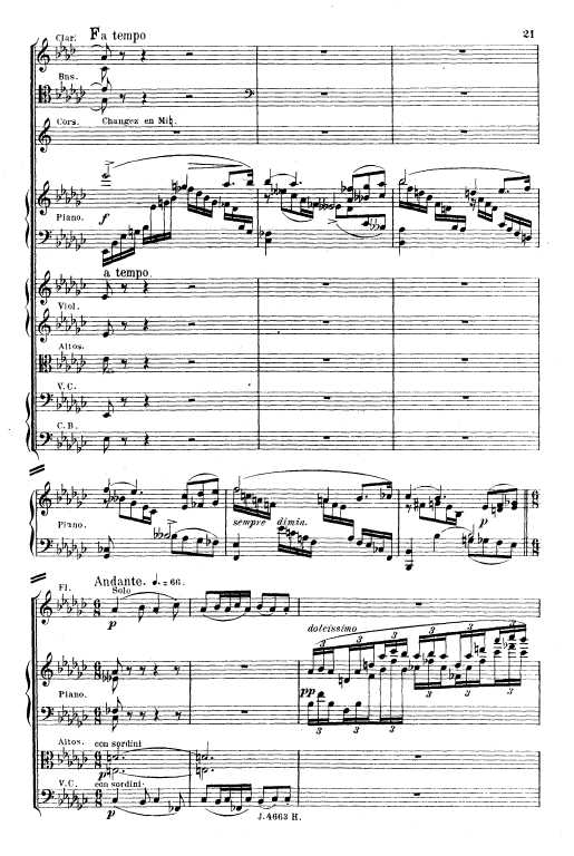 叙事曲 Ballade for Piano and Orchestra Op.19钢琴谱