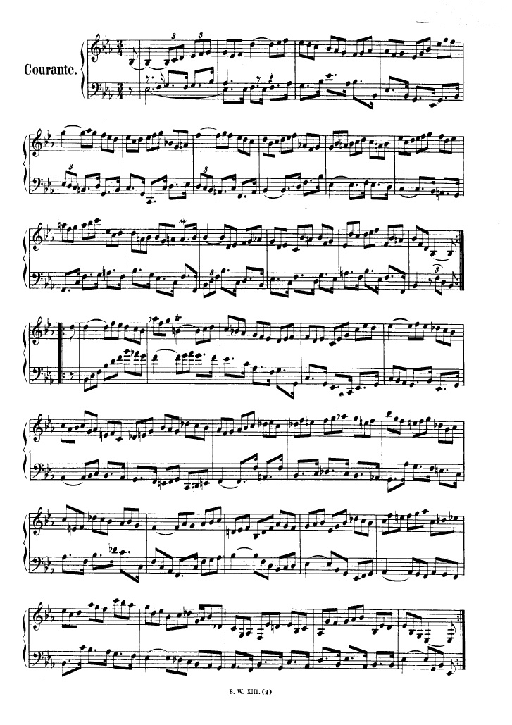 法国组曲 French Suites BWV 812钢琴谱