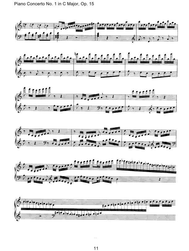 Cadenzas to Beethoven s Piano Concerto No[1].1 Op.15 华彩段钢琴谱