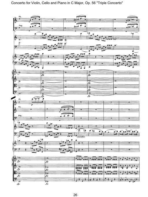 C大调三重协奏曲 Triple Concerto in C Major Op.56钢琴谱