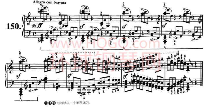 车尔尼821钢琴八小节练习曲160首钢琴谱