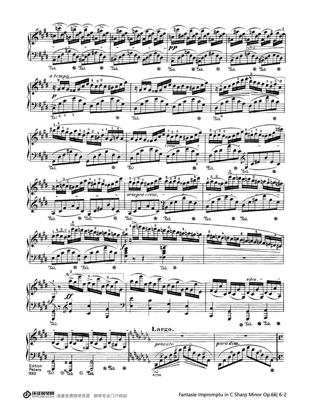 Fantasie Impromptu in C Sharp Minor Op.66钢琴谱