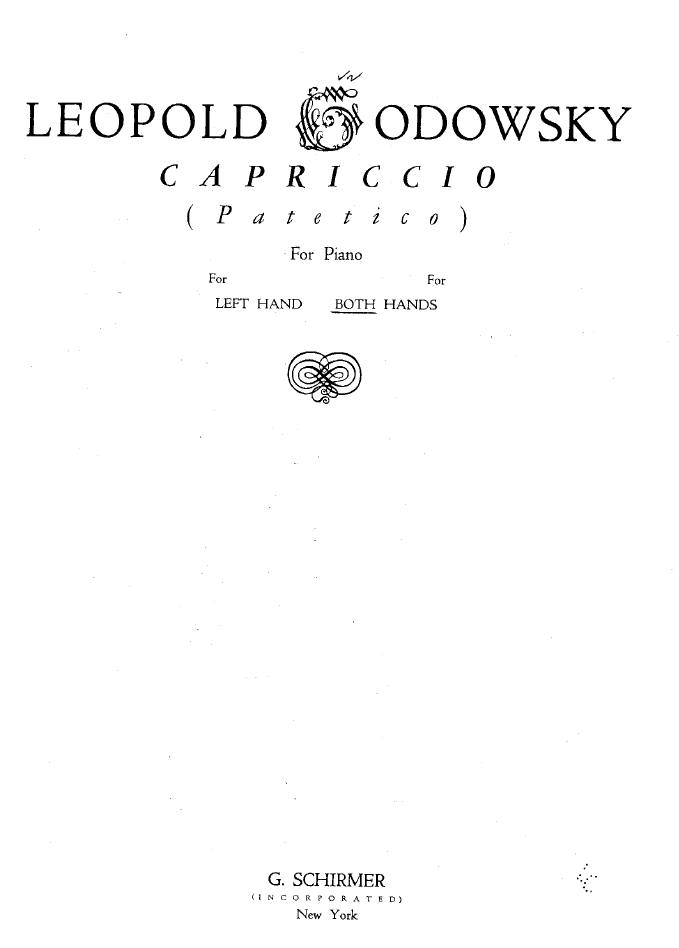 悲怆随想曲 Capriccio Patetico钢琴谱