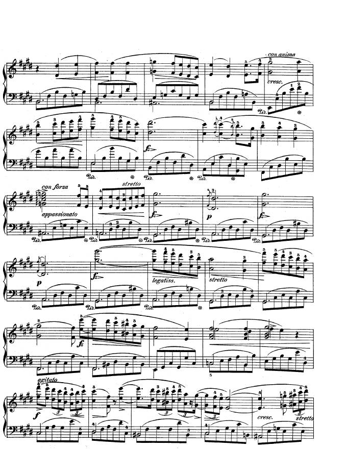 e小调第一钢琴协奏曲 Op.11 Piano Concerto No.1 in e Minor Op.11钢琴谱