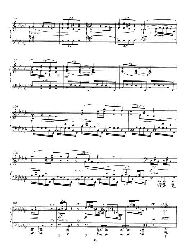 钢琴奏鸣曲1. X. 1905 Piano Sonata 1. X. 1905钢琴谱