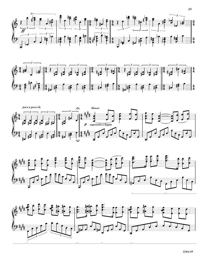 第八钢琴奏鸣曲 Piano Sonata No.8 S.364a Ornstein, Leo 里奥·奥恩斯坦钢琴谱