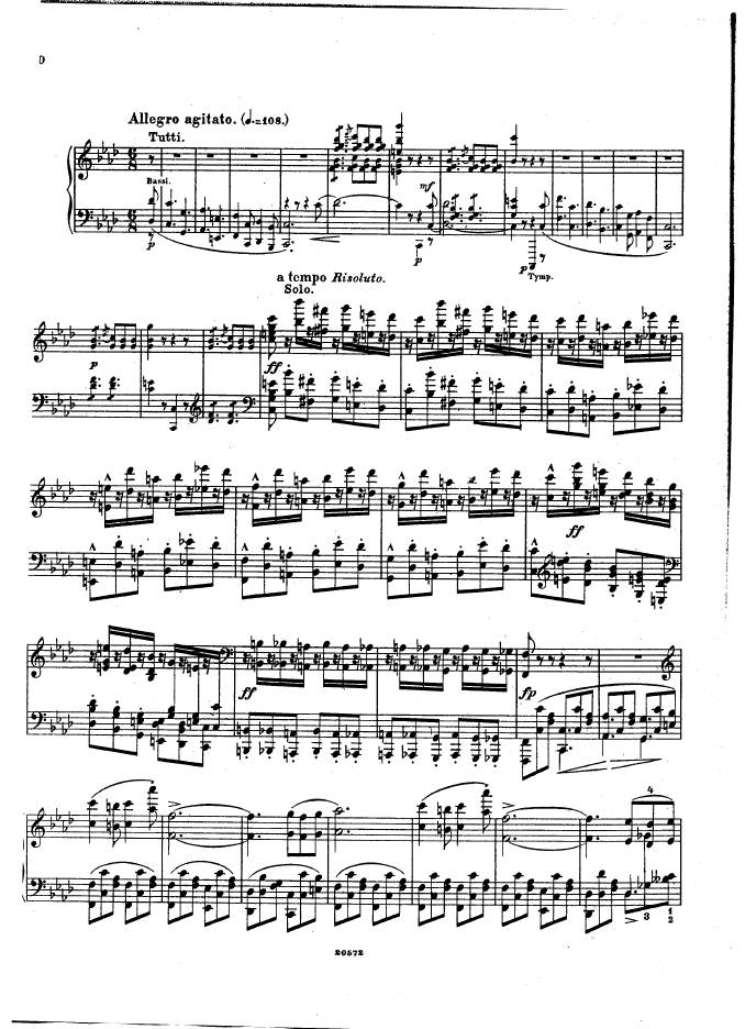 f小调钢琴协奏曲 Piano Concerto in f Minor Op.16钢琴谱