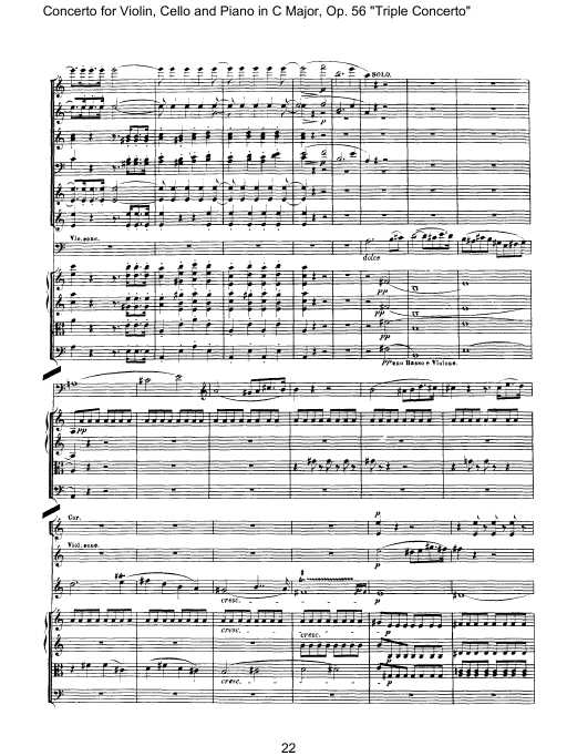 C大调三重协奏曲 Triple Concerto in C Major Op.56钢琴谱