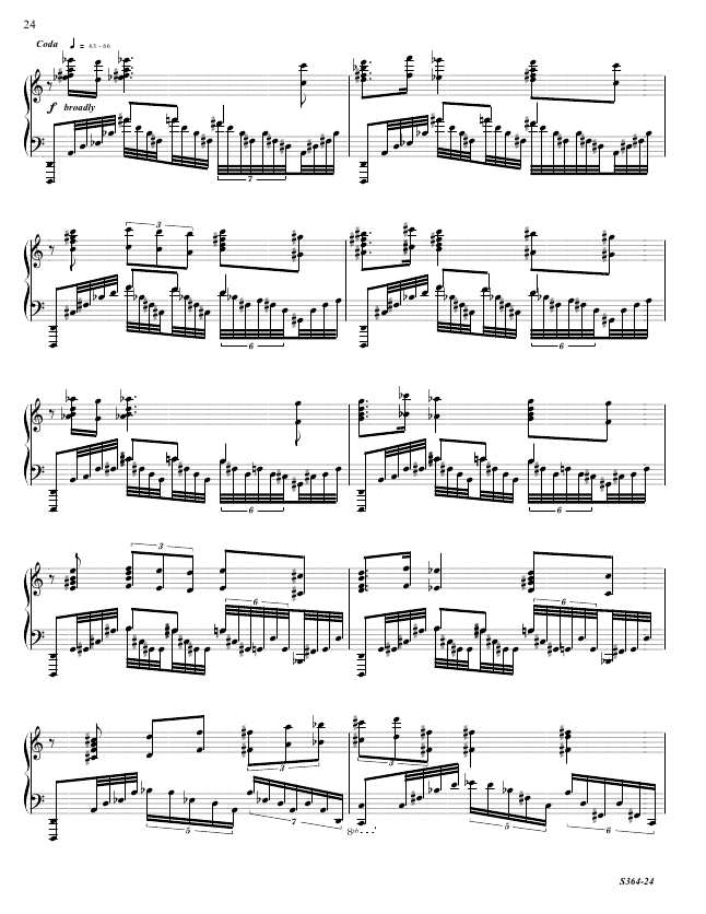 第八钢琴奏鸣曲 Piano Sonata No.8 S.364a Ornstein, Leo 里奥·奥恩斯坦钢琴谱