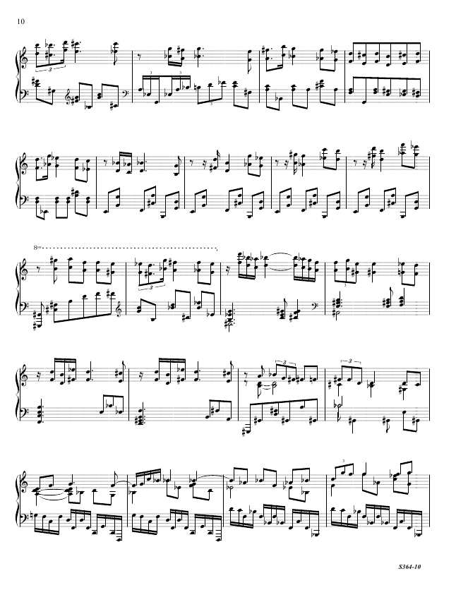 第八钢琴奏鸣曲 Piano Sonata No.8 S.364a Ornstein, Leo 里奥·奥恩斯坦钢琴谱