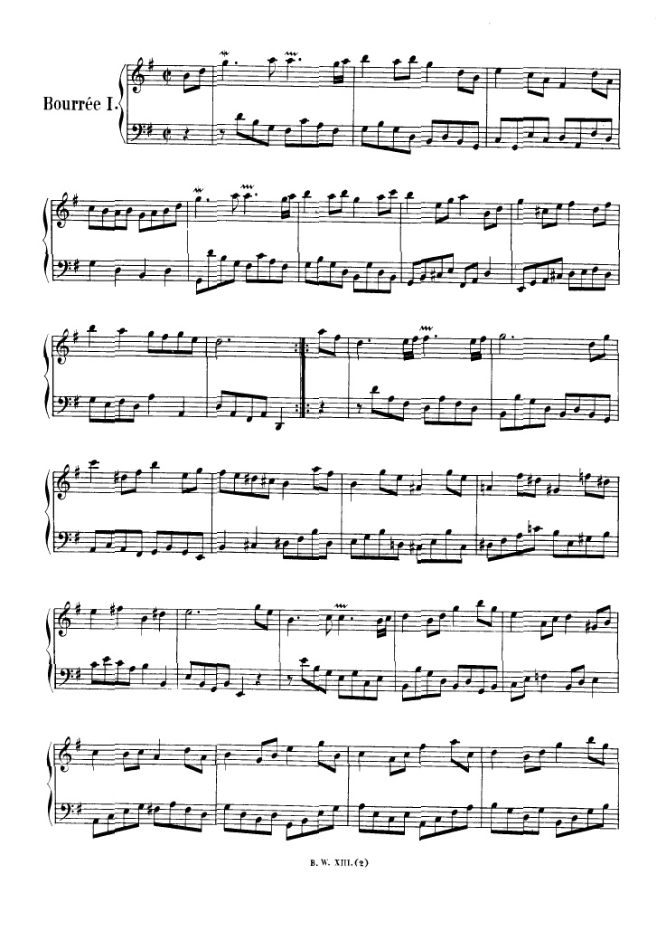 法国组曲 French Suites BWV 812钢琴谱