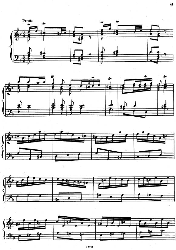 d小调第三组曲 Suite No.3 in d Minor HWV 428钢琴谱