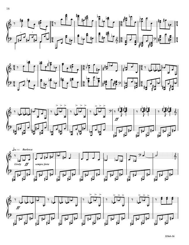 第八钢琴奏鸣曲 Piano Sonata No.8 S.364a Ornstein, Leo 里奥·奥恩斯坦钢琴谱