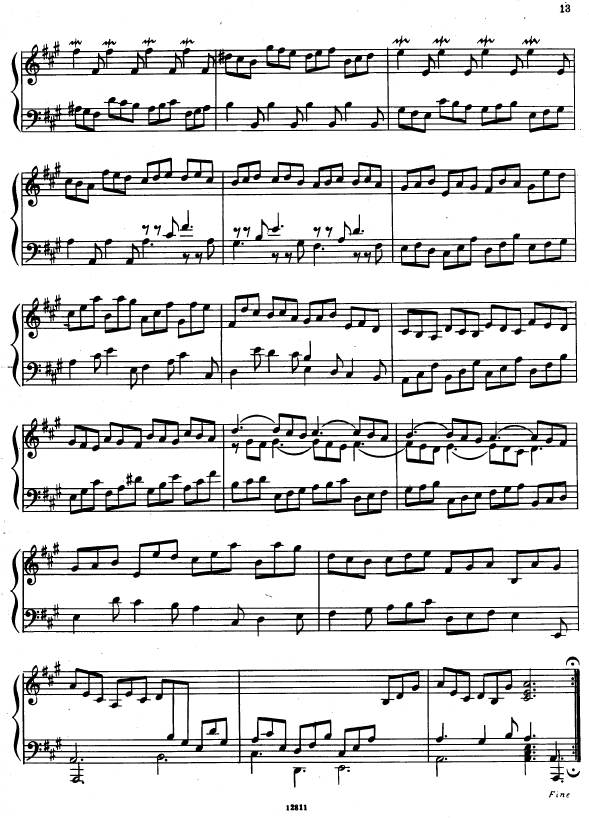 A大调第一组曲 Suite No.1 in A Major HWV 426钢琴谱