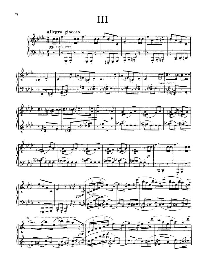 F大调第三钢琴奏鸣曲 Piano Sonata No.3 in F Major Op.46钢琴谱