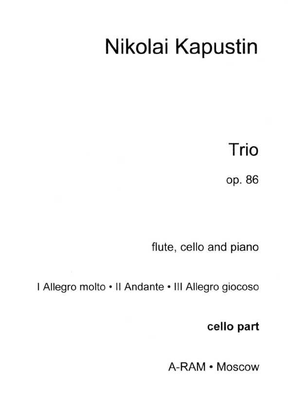 钢琴三重奏 Piano Trio Op.86钢琴谱