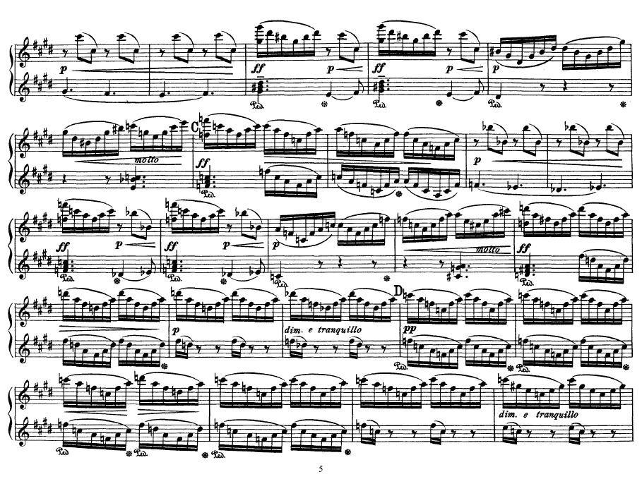 Peer Gynt Suite no.1钢琴谱